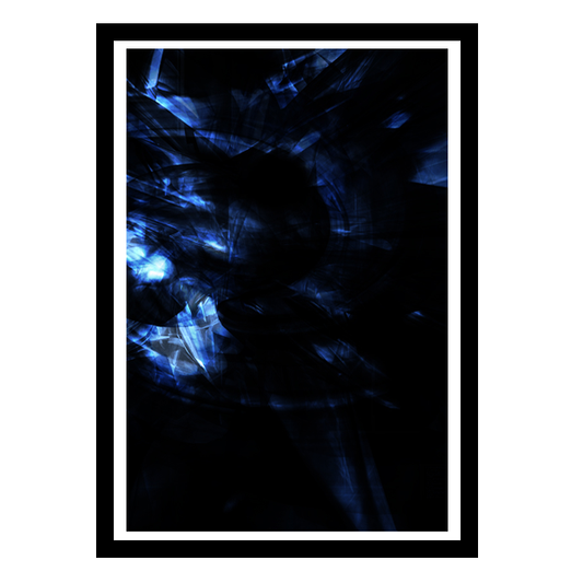 إطار زجاجي أزرق مكسور 