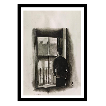 رجل في إطار النافذة 