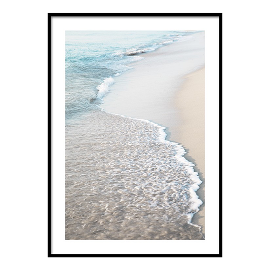 إطار موجة الشاطئ الأزرق 