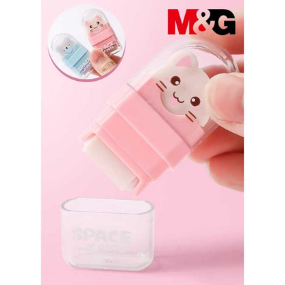 ممحاة M&amp;G Space Pets مع بكرة تجميع الفضلات رقم: AXPQ5501 (ألوان متنوعة) - قطعة واحدة