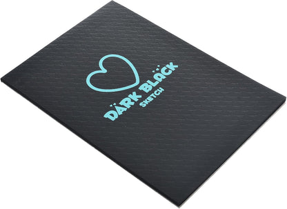 دفتر رسم ياسين أسود داكن من نوع A5، مصنوع من مواد عالية الجودة - رقم: 1262