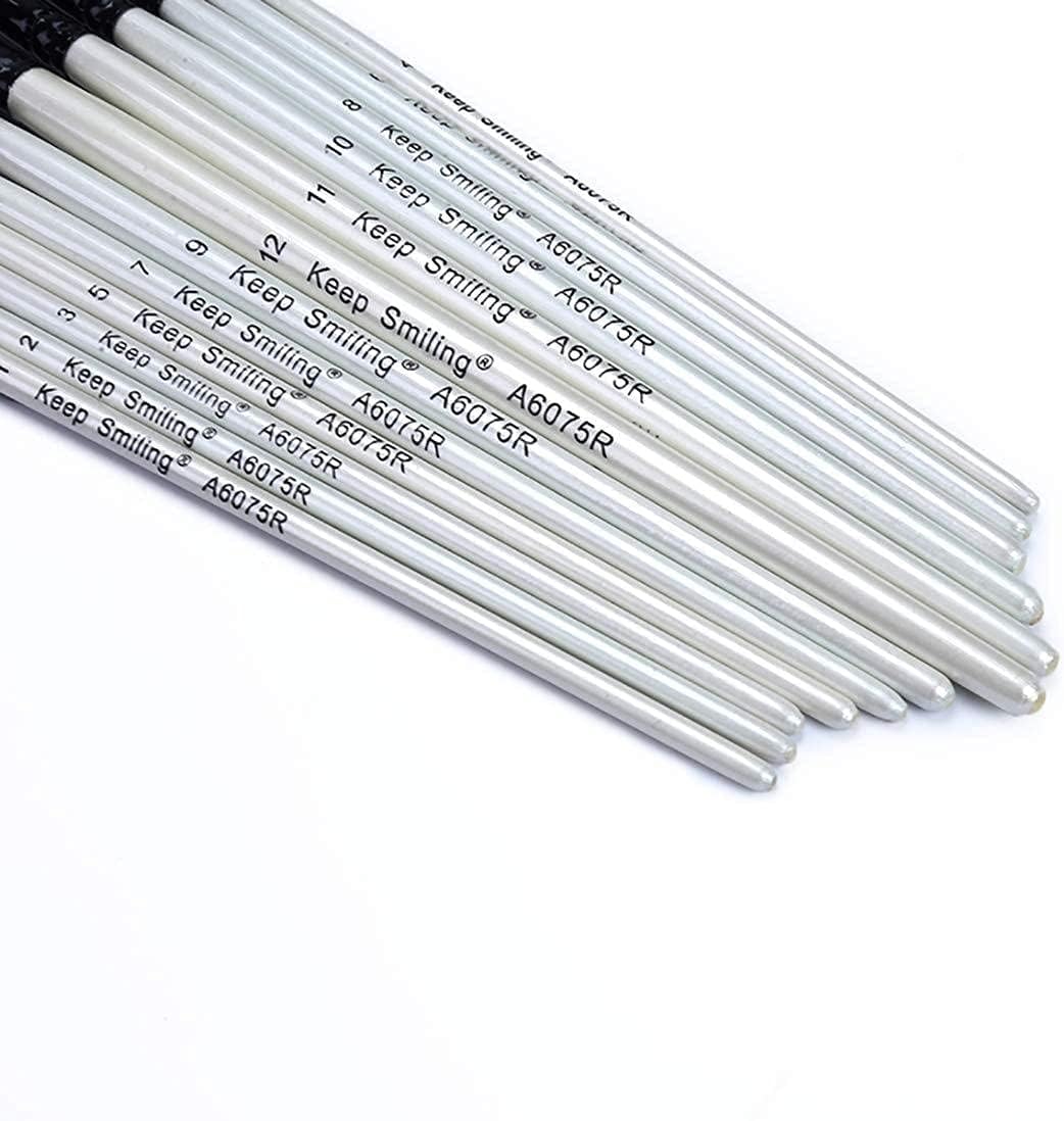 Keep Smiling Round brushes set of 12 brushes of different sizes - A6045R