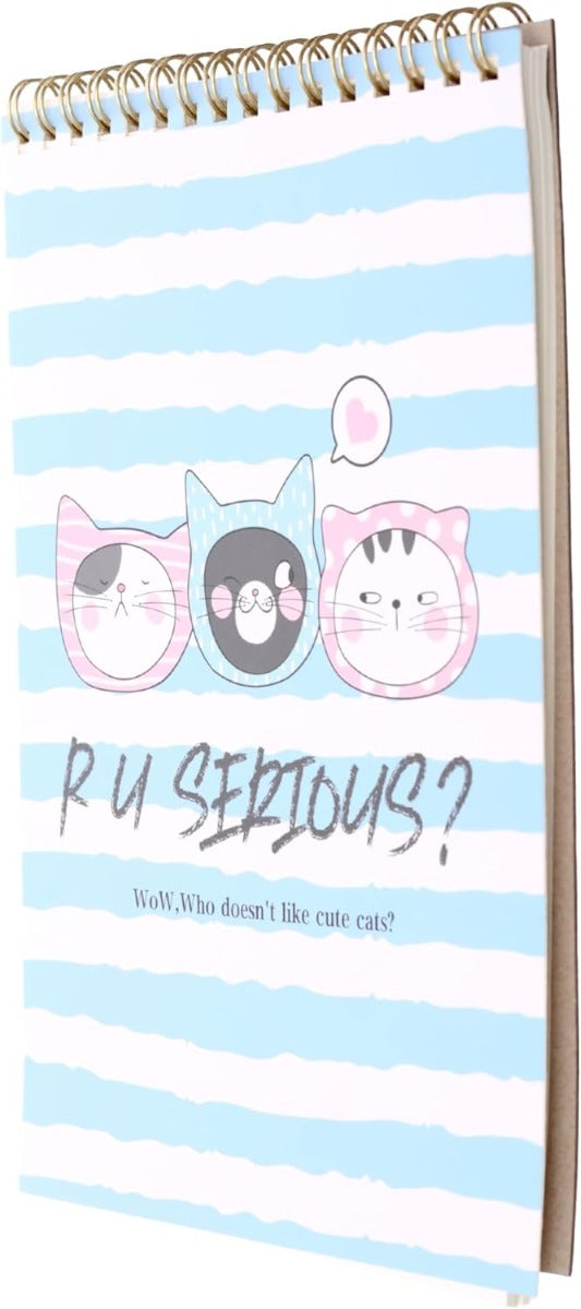 M&G Chenguang So Many Cats Spiral Notebook, Fun Note-Taking, A5 Single Ruled - 60 sheets - No:APNDC009