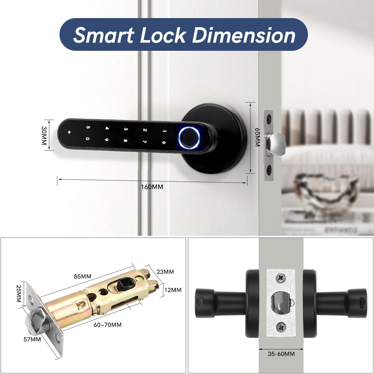 Multifunctional smart lock Front Door for Home Office Apartment