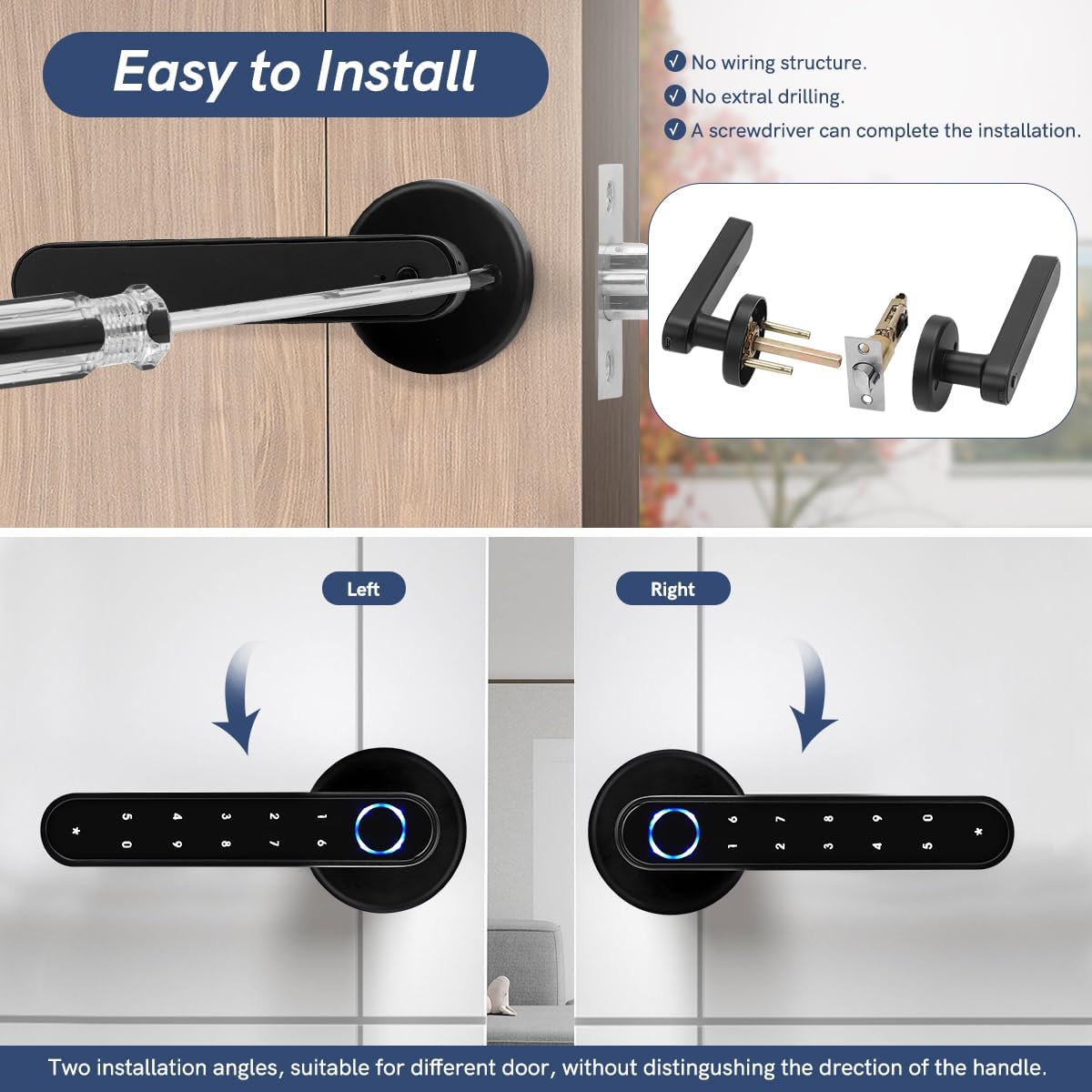 Multifunctional smart lock Front Door for Home Office Apartment
