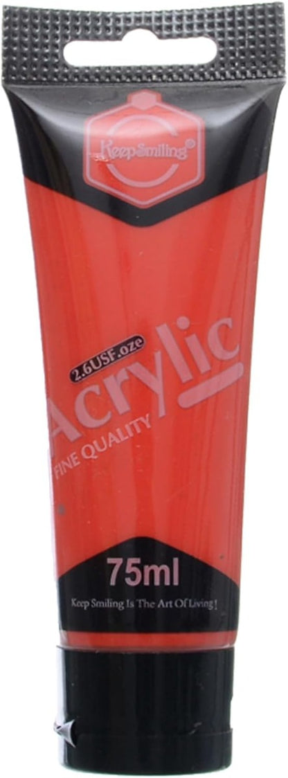 Keep Smiling 75 Ml Acrylic Paint, Colour Scarlet - NO: 522