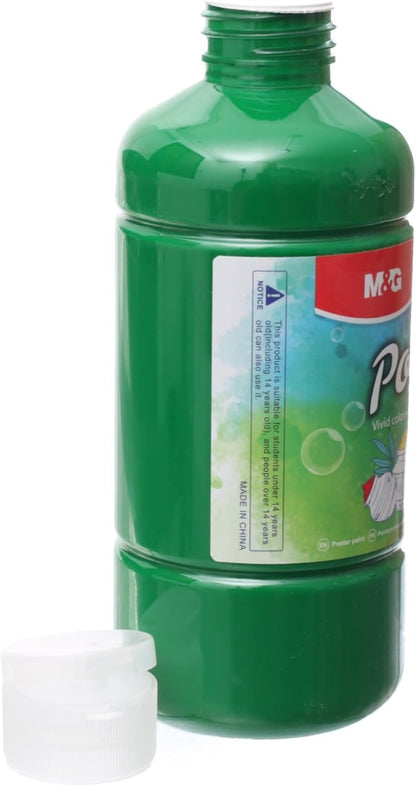 M&G Chenguang Gouache Poster Paint, 500ml Vibrant Paint for Large-Scale Art - Green - No:976R0
