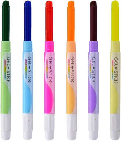 Chosch Solid Highlighter Stick Cute Cool Novelty 6 pieces Gel Stick Highlighter Set - No:CS-8100
