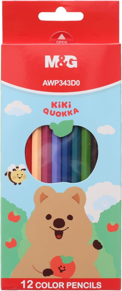 M&G Chenguang Colored Pencils, 12 Vibrant Colors for Creative Drawing and Coloring - No:AWP343D0