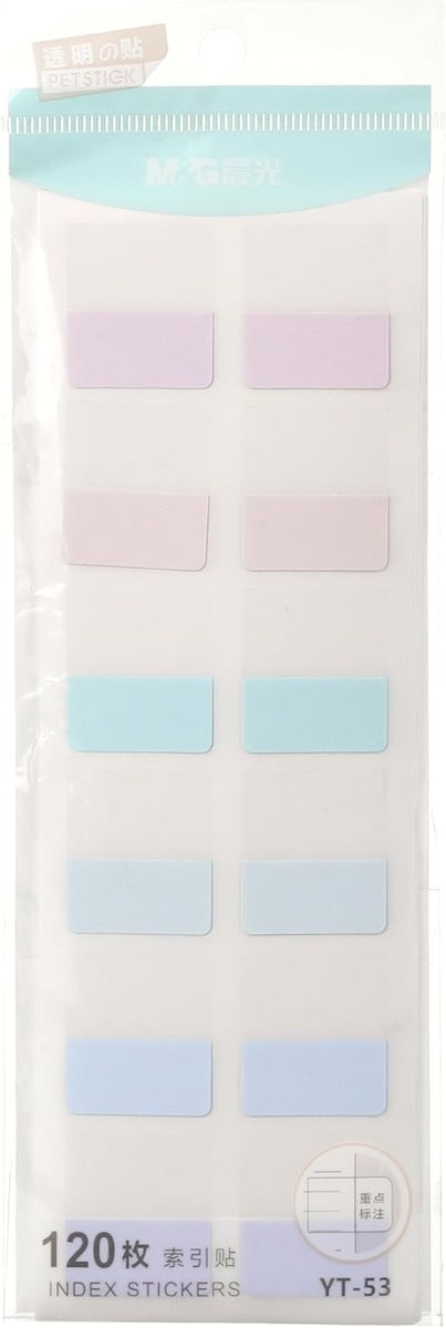 M&G Chenguang Colored Index Stickers Boost It Sticky Notes 120pcs - No:YT-53