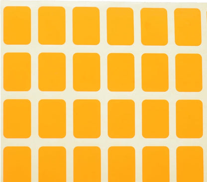 El Manar Compact High-Visibility Adhesive Label Sticker, 12x17 mm With Premium - Orange Fluorescent - 320 Labels - No: 1245