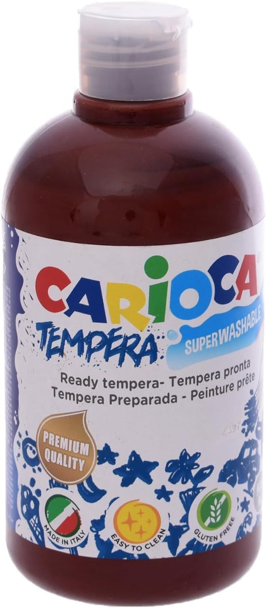 Carioca High Quality Ready Tempera Super Washable Color 500ml - Brown