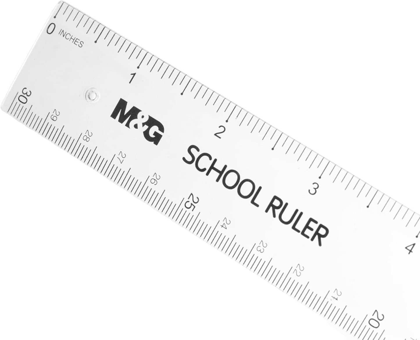 مسطرة بلاستيكية من إم آند جي تشنغوانغ، قياسات دقيقة وخفيفة الوزن، 30 سم، رقم المنتج: ARL960X0 