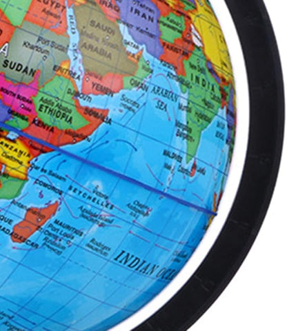 Stereogram English Globe with Stand 360 Degree Rotation Geography Educational Ball - 26cm