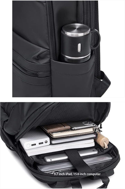 حقيبة ظهر مقاومة للماء من Arctic Hunter، مناسبة لأجهزة الكمبيوتر المحمولة مقاس 15.6 بوصة - رمادي - رقم المنتج: B00536