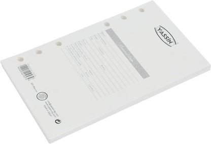 Yassin Small Organizer Refill Sheets – Personal Information Insert Pages for Pocket Organizer