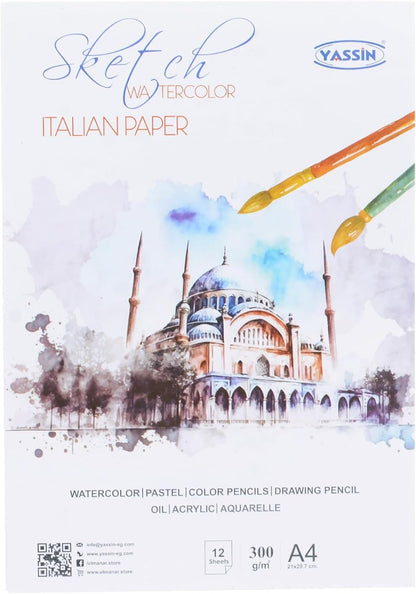 Yassin Sketchbook, A4, 300G, Spiral Binding