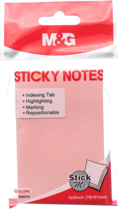 M&G Post-it Sticky Notes 76×51mm 100 Sheets 4 Colors (YS-92)