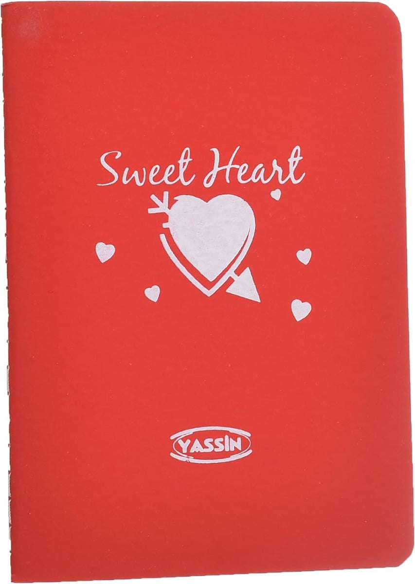 Yassin Sweet Heart Dotted Notebook, 10x14cm for Compact Notes and Creative -2pcs