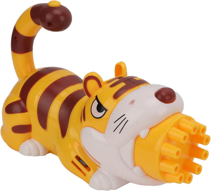 Bubble Machine, Cartoon Tiger Electric Bubble Blower Battery Operated for Outdoor Play - No:P024