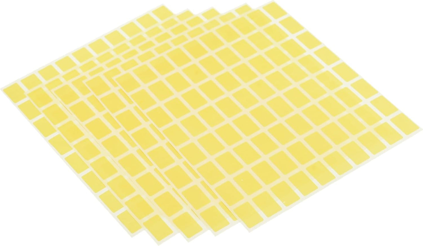 El Manar Sleek Precision Adhesive Label Sticker, 12x18 mm With Premium Material - Yellow