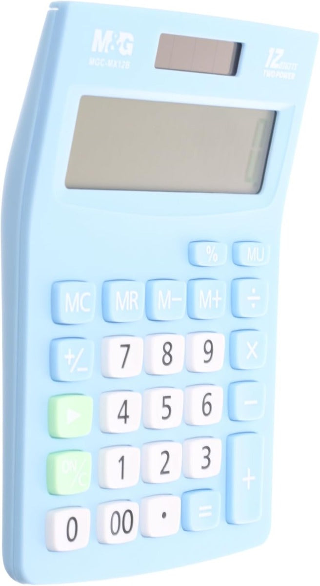 M&G Chenguang Desktop Calculator, Colorful Office Calculations, Large Display, Solar & Battery 12 digits - No:ADG981J2