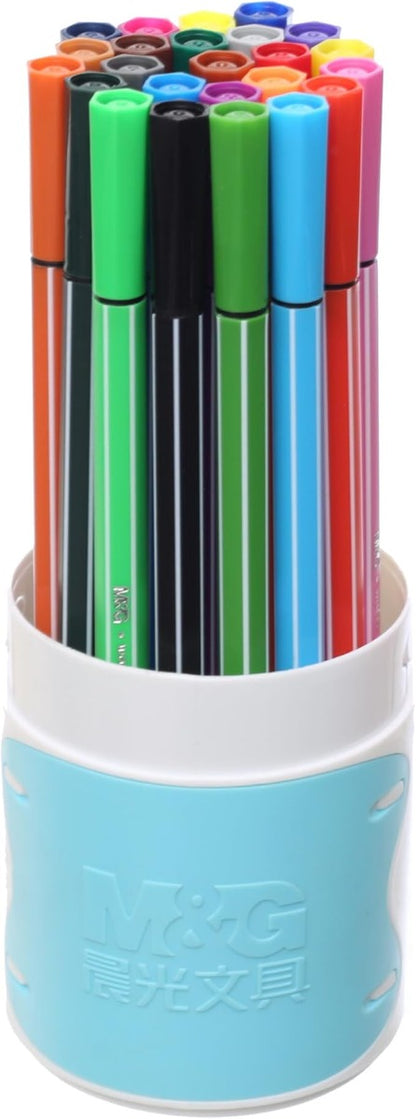 M&G Chenguang Felt Tip Pens, Colorful Art Creations, Fine Tip, Non-Toxic Ink Super Fast 24-color - No:ACP901EY