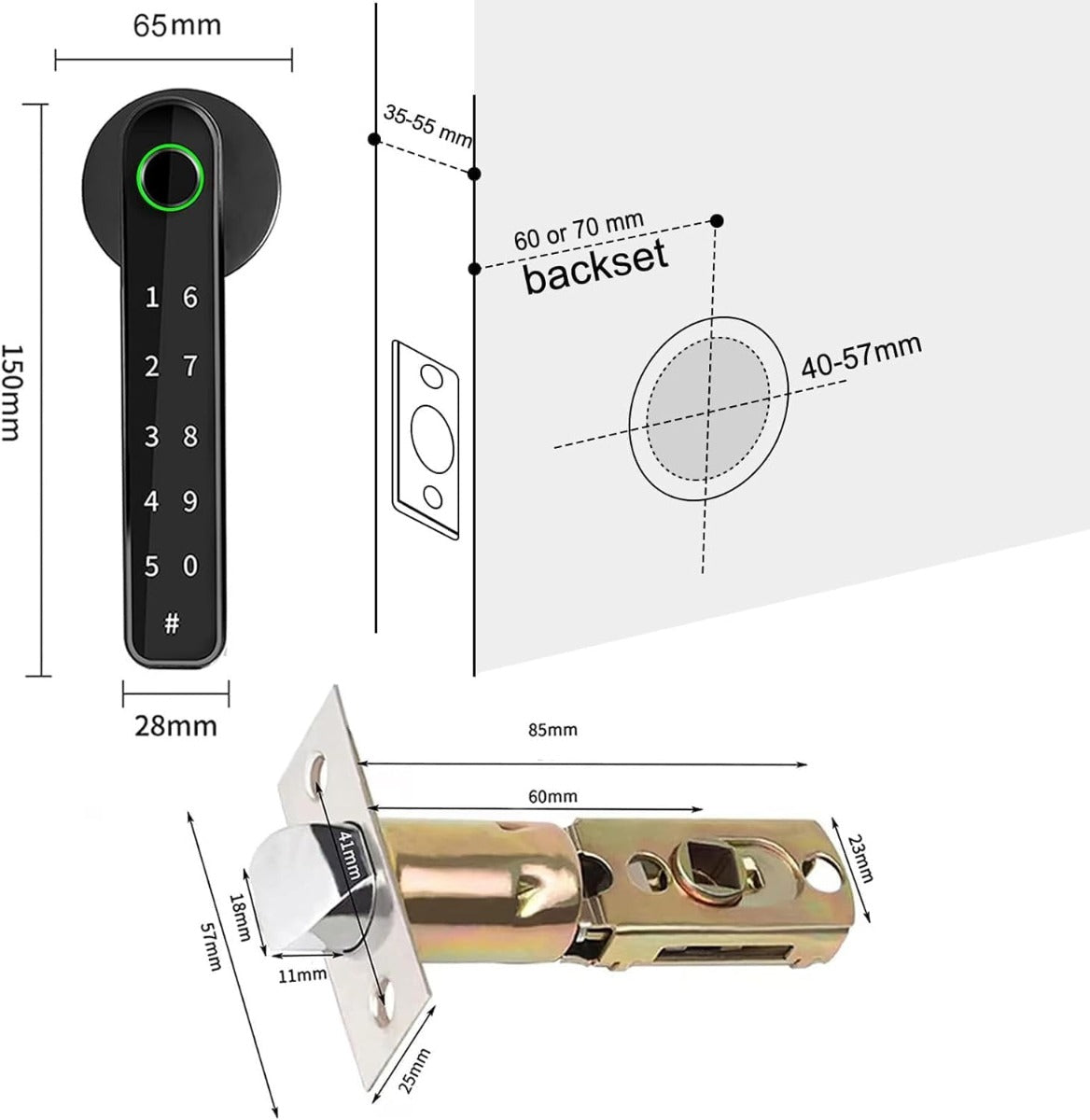 Multifunctional smart lock Front Door for Home Office Apartment