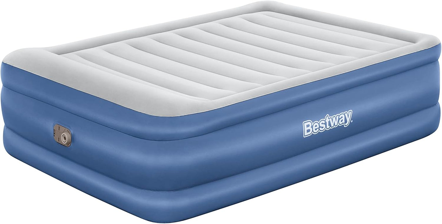 Bestway Tritech Airbed Queen Inflatable Mattress Built-in AC Pump 2.03m x 1.52m x 61cm - No:67690