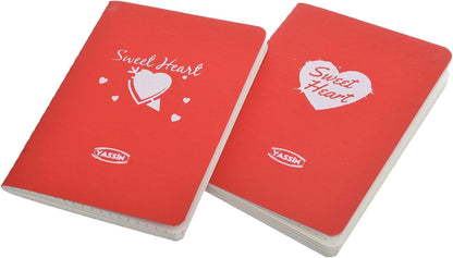Yassin Sweet Heart Dotted Notebook, 10x14cm for Compact Notes and Creative -2pcs