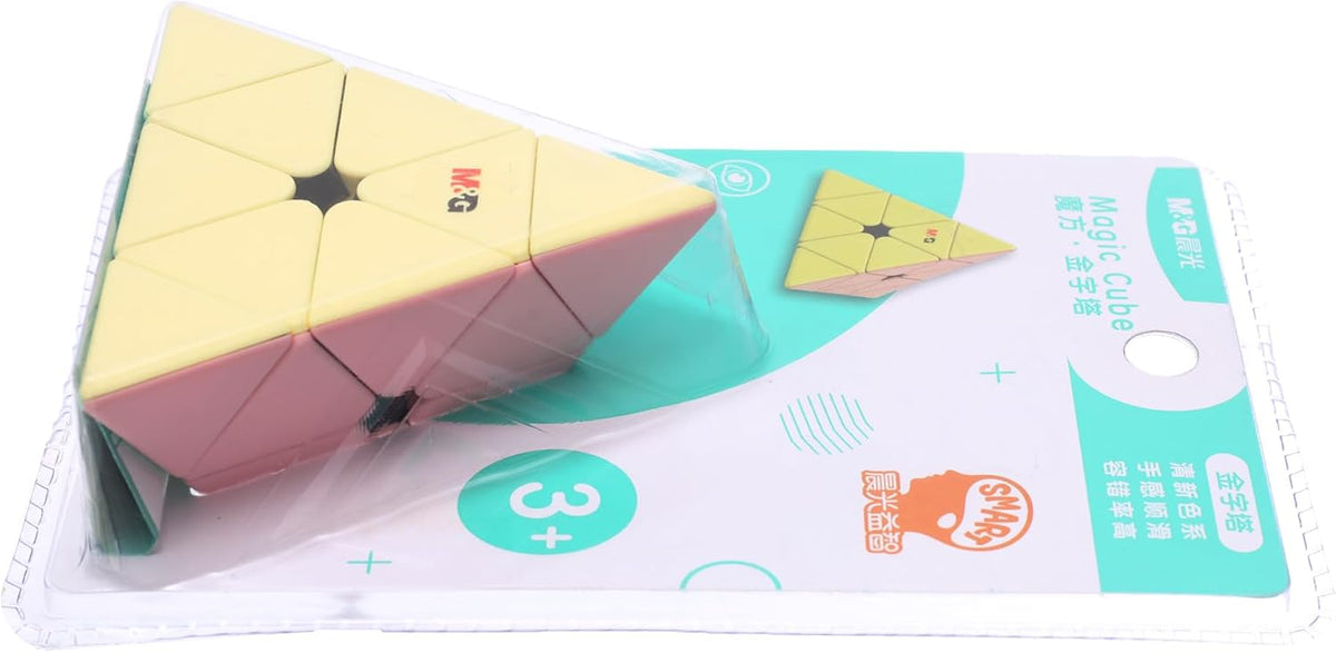 M&G Chenguang Magic Cube Pyramid Puzzle – Triangular 3D Brain Teaser for Kids Ages 3+ – Colorful Educational Logic Toy - No: APK959X3
