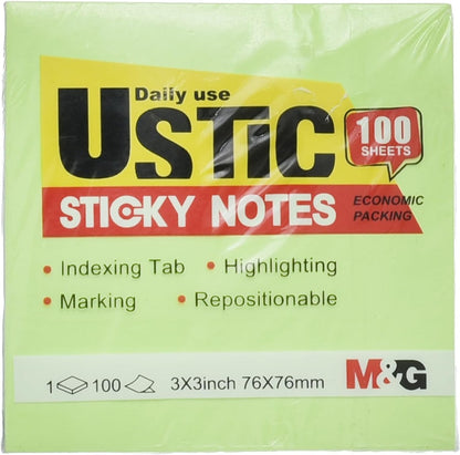 M&G Chenguang Sticky Note, Organized Notes, 76x76mm, 100 Sheets, Strong Adhesive - No:YS-464
