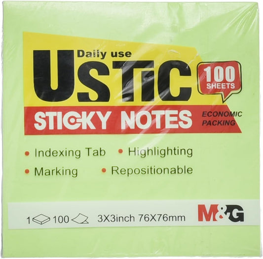M&G Chenguang Sticky Note, Organized Notes, 76x76mm, 100 Sheets, Strong Adhesive - No:YS-464