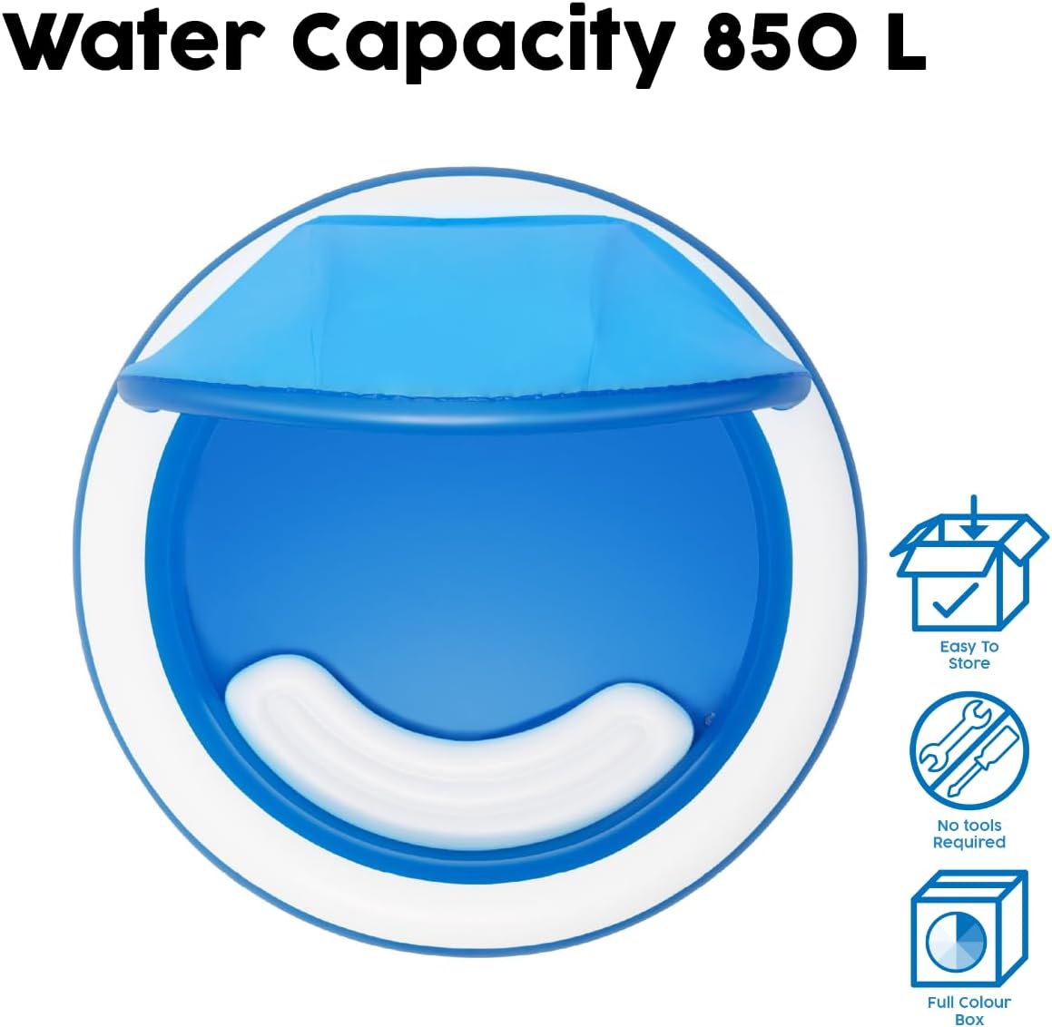 Bestway Inflatable Swimming Pool With Sunshade 241 x 140 cm - No: 54337