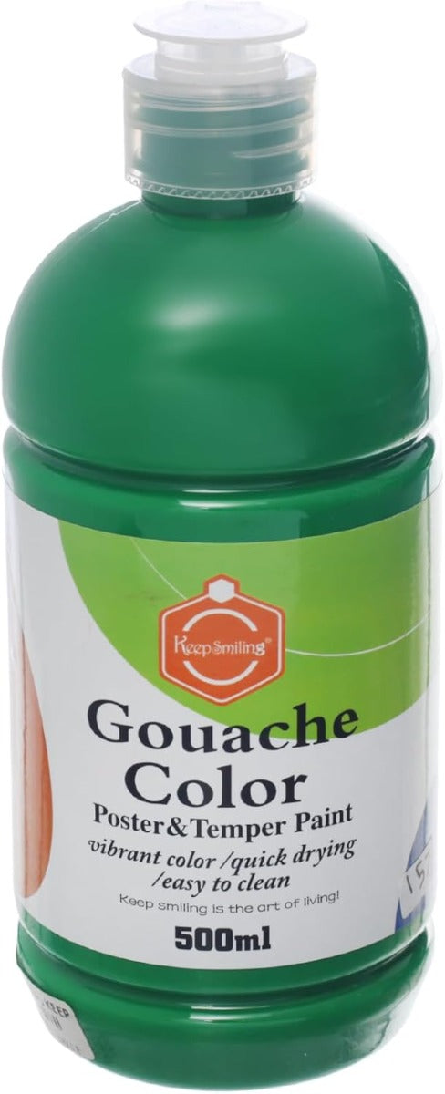 زجاجة ألوان غواش سعة 500 مل، حافظ على ابتسامتك 