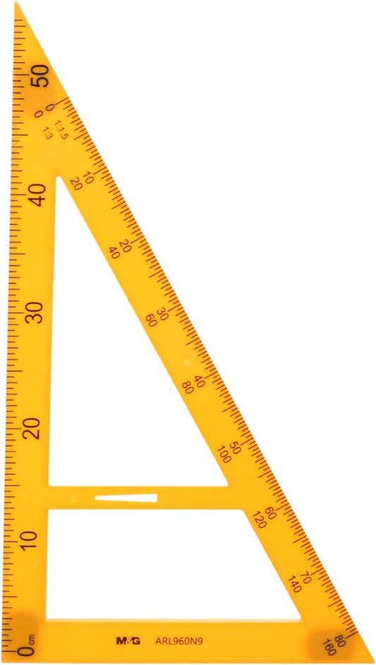 M&G Chenguang Large Triangle Ruler, 60-Degree for Precise Geometric Measurements 50cm - No:ARL960N9