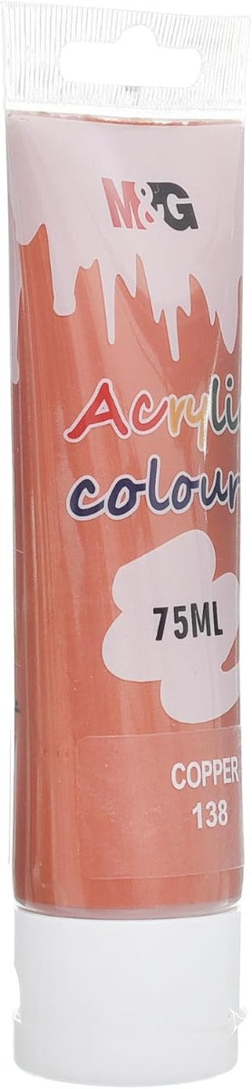 أنبوب ألوان أكريليك من إم آند جي تشنغوانغ، إبداع فني جريء، صبغة نابضة بالحياة، 75 مل، نحاسي (138) - رقم: APLN6598