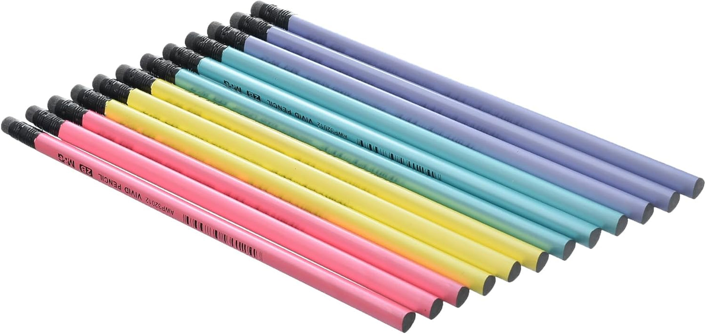 M&G Chenguang Exam 2B Pencils – 12 Pieces, Super Dark Graphite, Hexagonal Barrel, Exam & Writing Pencils - No: AWP32012