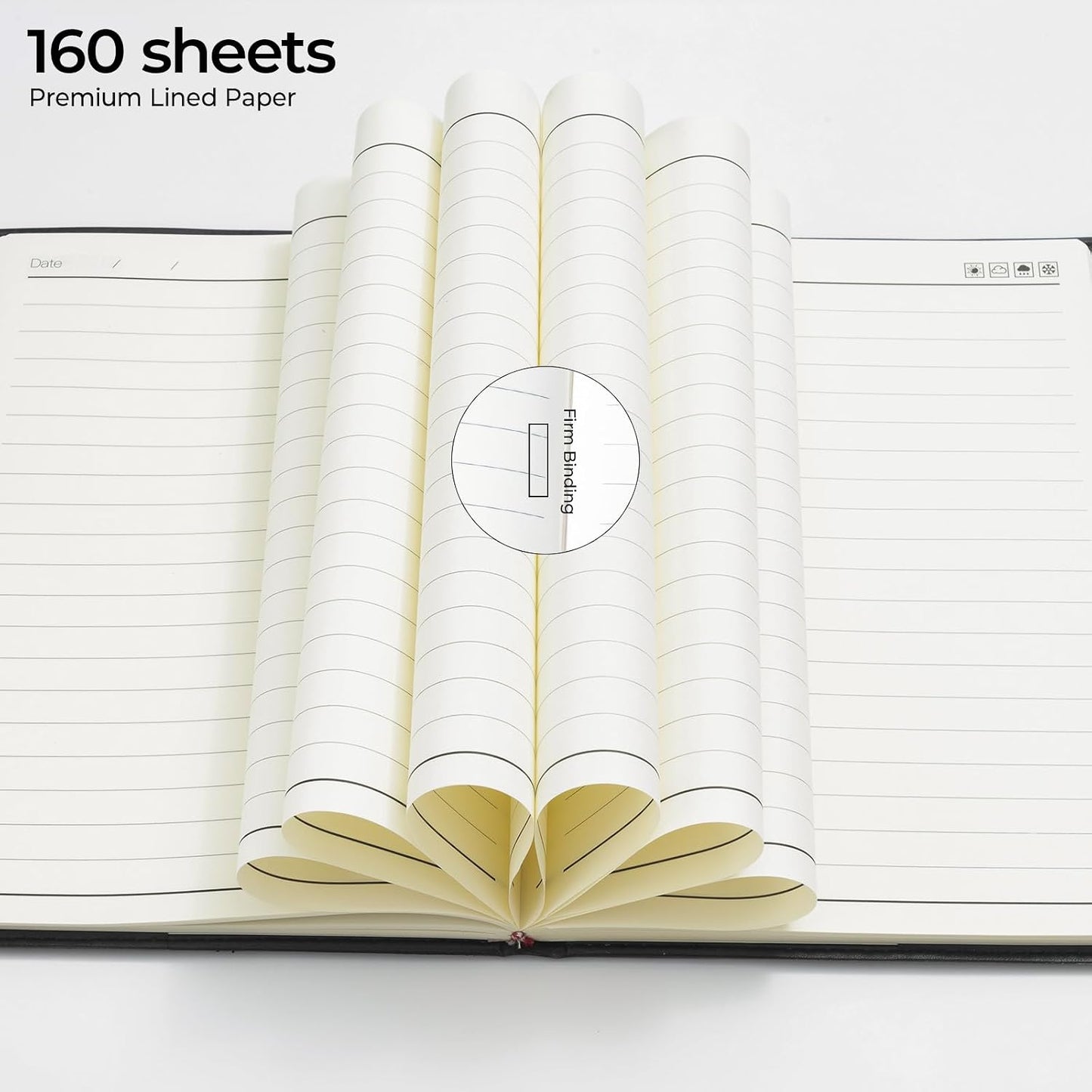 M&G Chenguang Lined Journal Notebook, 310 Pages Leather Hardcover Notebook  - A5 - No:APY1FK78 (Copy)