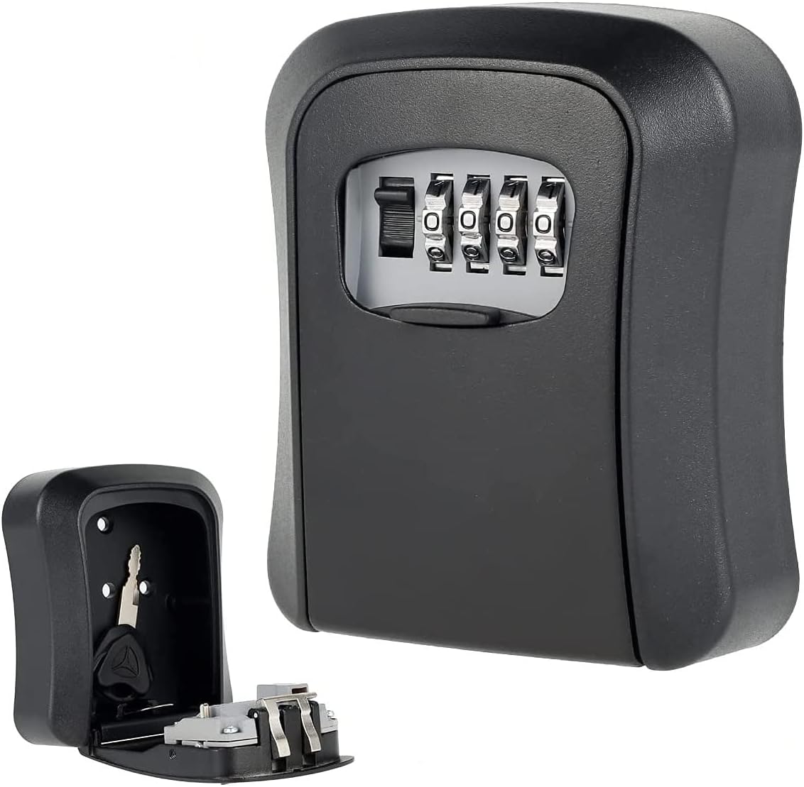 Key Safe Box Code Lock-Storage Key Box Outdoor Wall Mounted Security Password Key Box 4 Combination Code