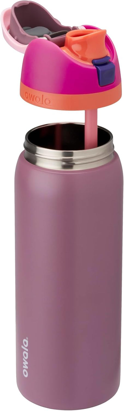 Owala FreeSip 32oz (945ml) Insulated Stainless Steel Water Bottle – Leakproof Vacuum Bottle with Built-in Straw & Carry Loop