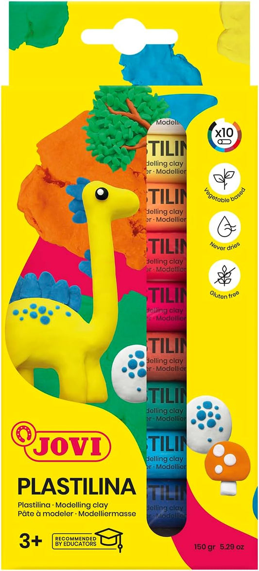 Jovi plastilna modelling clay 10 color x15 gm - No: 90/10