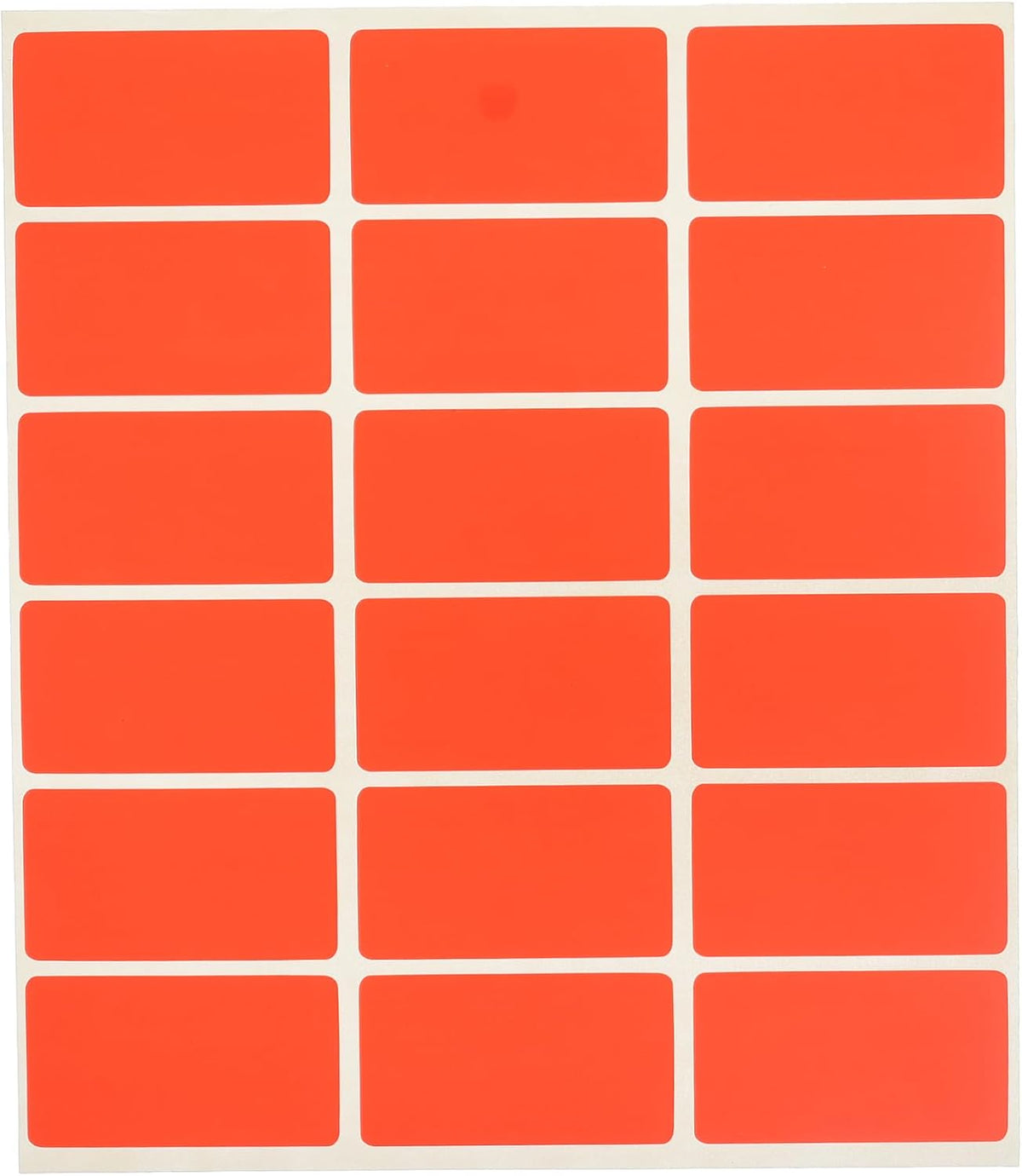 El Manar High-Impact Medium Adhesive Label Sticker, 25x45 mm With Premium Material - Red Fluorescent - 72 Labels - No: 0697