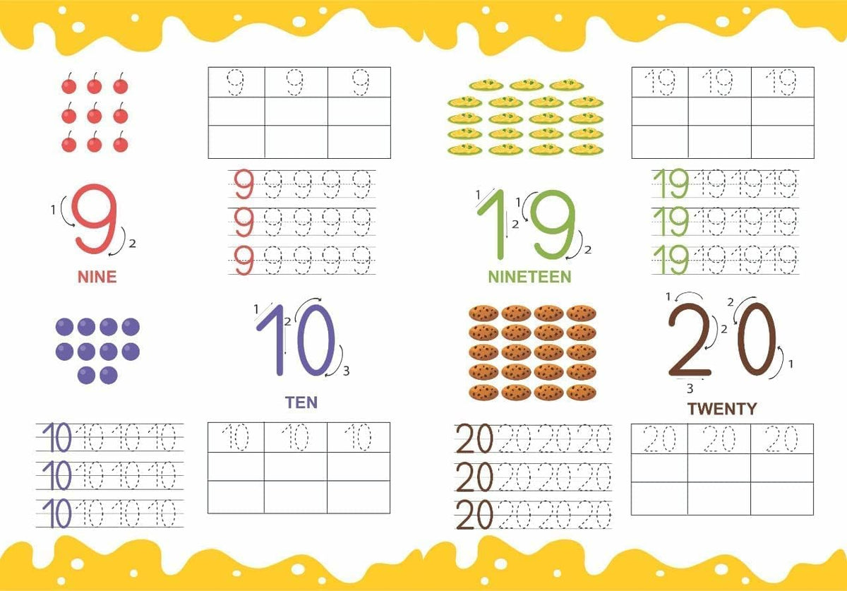 Yassin 123 Maths Learning Booklet for Kids with Whiteboard Pen – Reusable Write-and-Wipe Activity Book – Ages 3+ - No: 1147