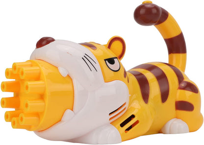 Bubble Machine, Cartoon Tiger Electric Bubble Blower Battery Operated for Outdoor Play - No:P024