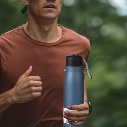 500ml Stainless Steel Vacuum Insulated Water Bottle with Carry Rope – Double Wall Thermal Flask | Hot & Cold Bottle