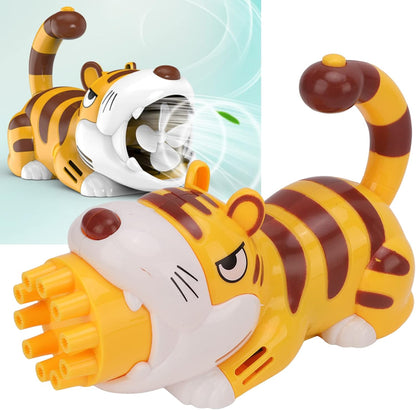 Bubble Machine, Cartoon Tiger Electric Bubble Blower Battery Operated for Outdoor Play - No:P024