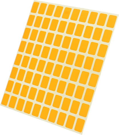 El Manar Compact High-Visibility Adhesive Label Sticker, 12x17 mm With Premium - Orange Fluorescent - 320 Labels - No: 1245