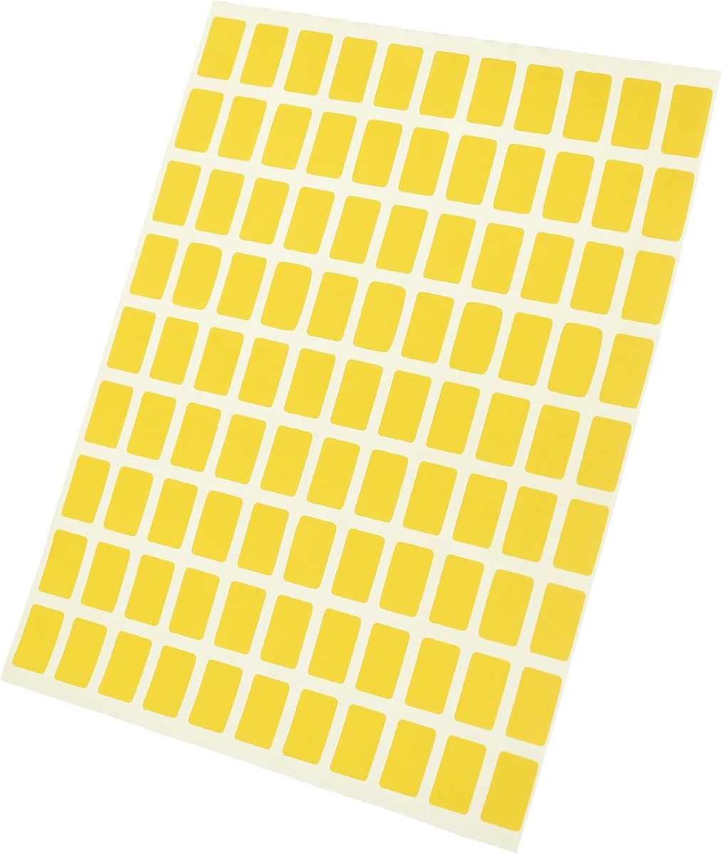 ملصق لاصق صغير وجريء من المنار، 10 × 15 مم، مصنوع من مواد عالية الجودة - أصفر 