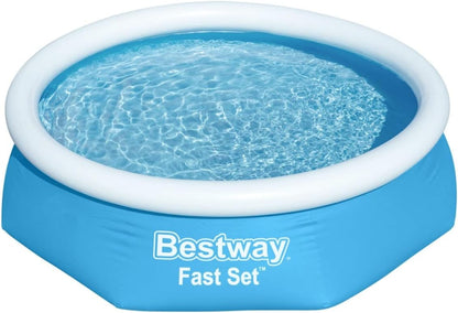 Bestway Fast Set Inflatable Swimming Pool Garden Round 244x61cm  - NoL57448